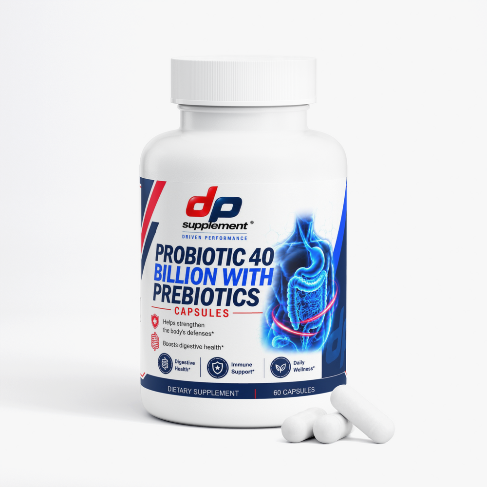 DP Probiotic 40 Billion bottle with two capsules