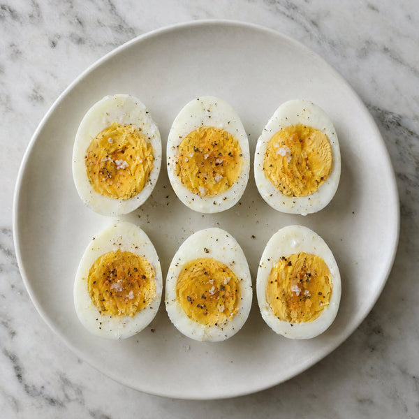 Hard-boiled eggs, 3 large
